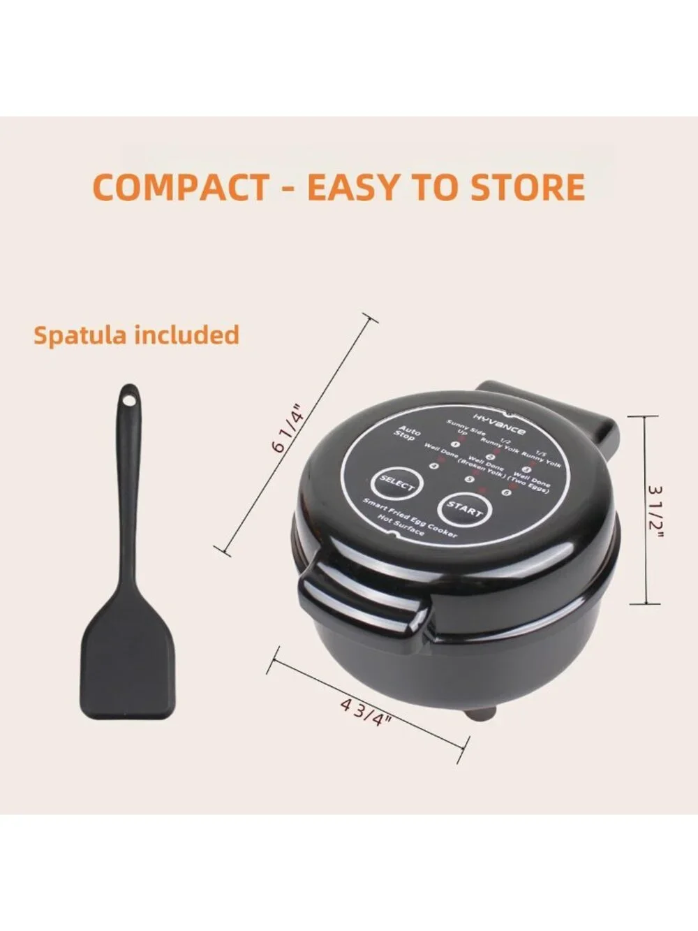 Automatic Fried Egg Cooker for 6 - Non-Stick, Auto Power Off, Easy to Use!